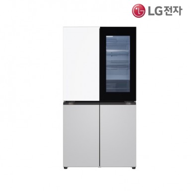 [LG][전국무료배송설치][24년]디오스 오브제컬렉션 노크온 냉장고 870L 오브제 컬렉션 크림 화이트/크림 그레이 [T875MHR312]