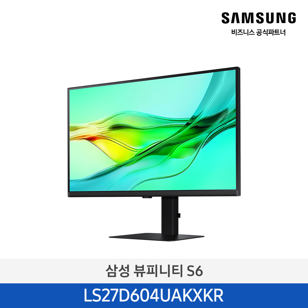 [삼성][27인치] 뷰피니티 S6 고해상도 모니터 68.4cm(QHD,100Hz) 27인치 [LS27D604UAKXKR] 4월