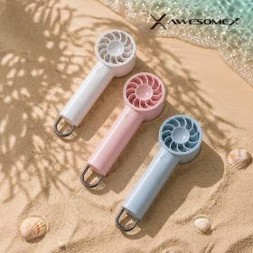 [어썸엑스] 3단 휴대용/탁상용 저소음 초경량 미니 고리형 선풍기 2000mAh / AXFA-2K-20-FH